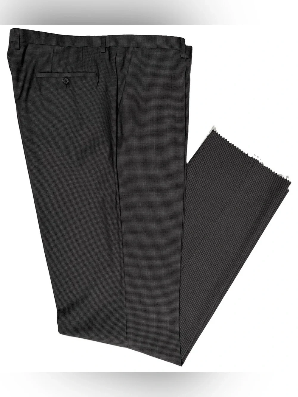 $1795 NEW HUGO BOSS BLACK LABEL SUIT 48L 48 L CHARCOAL BLK MICRO CHECK IMPERFECT
